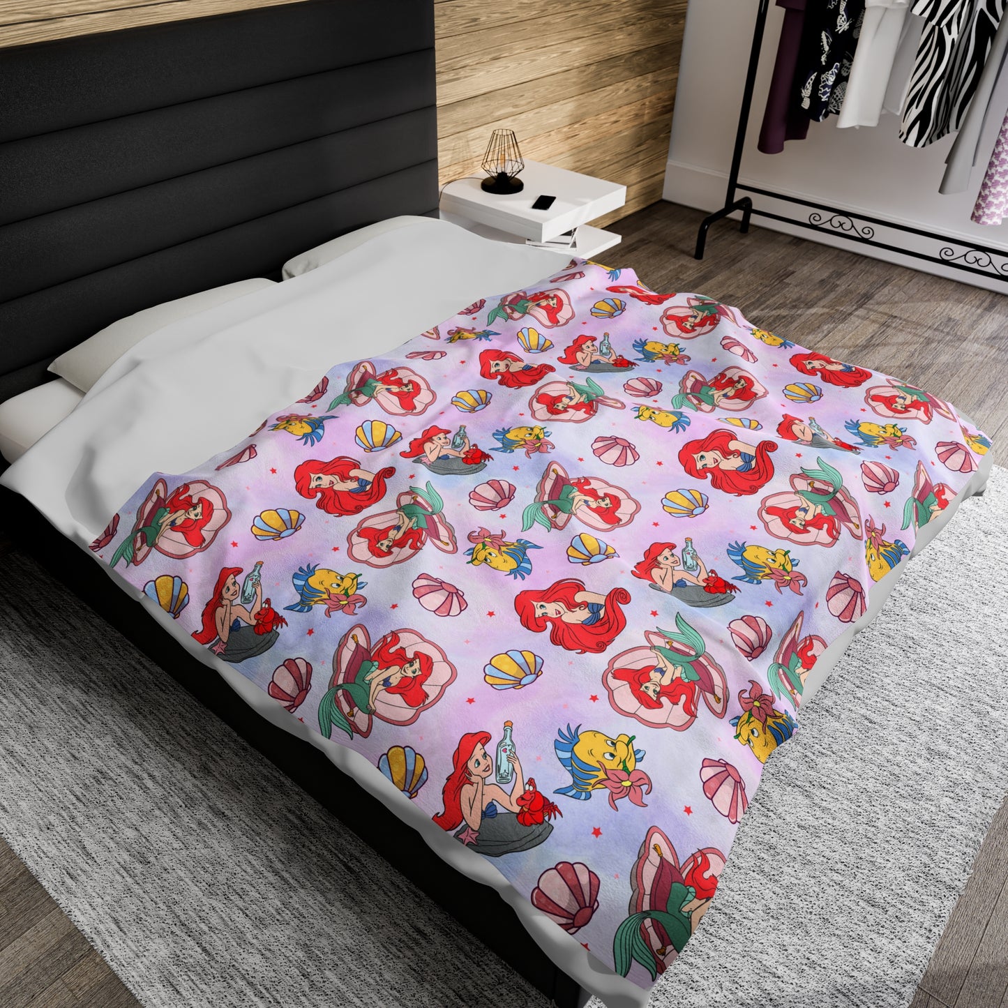 The Little Mermaid Velveteen Plush Blanket