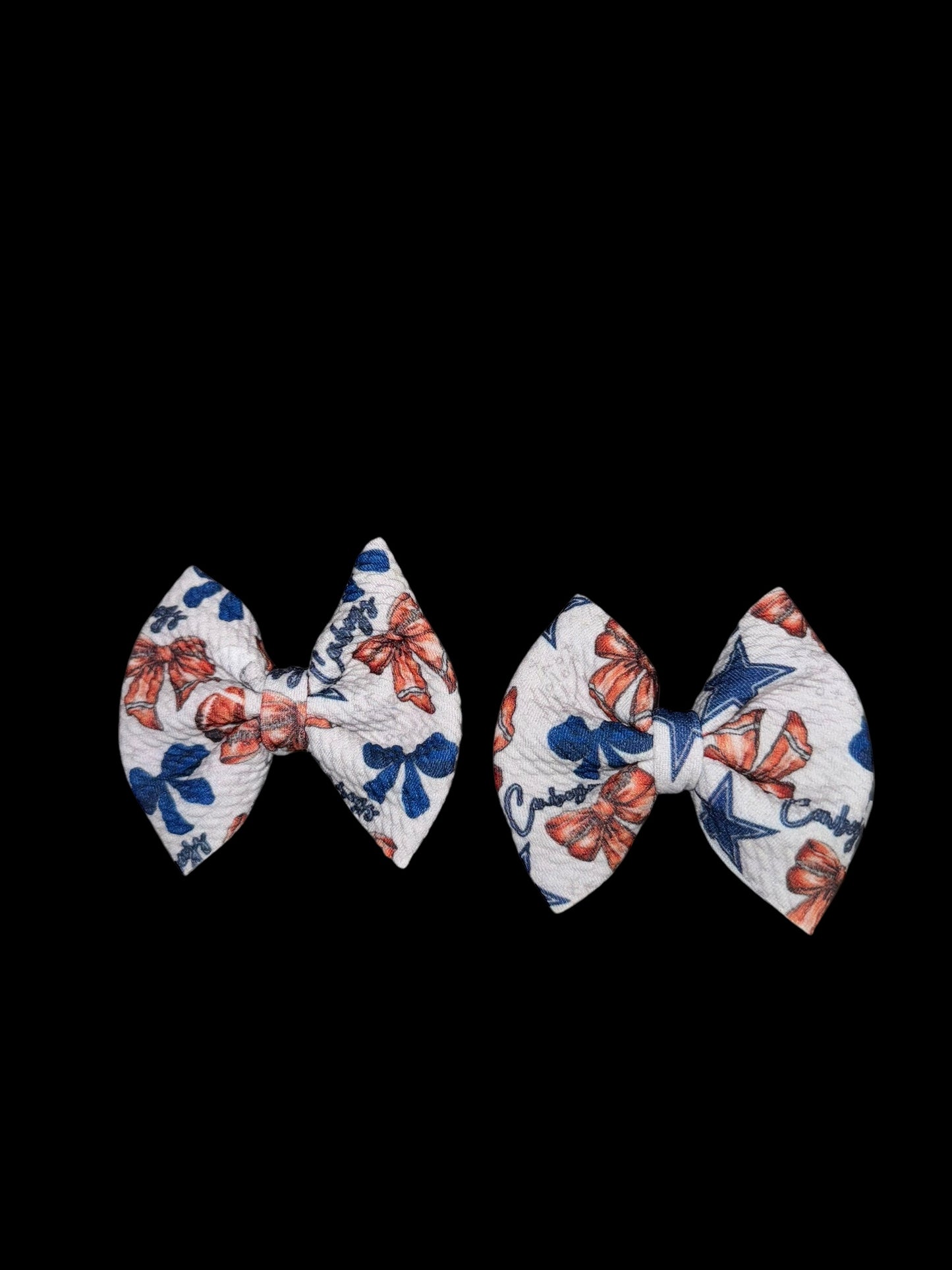 Cowboys Piggy clip bows