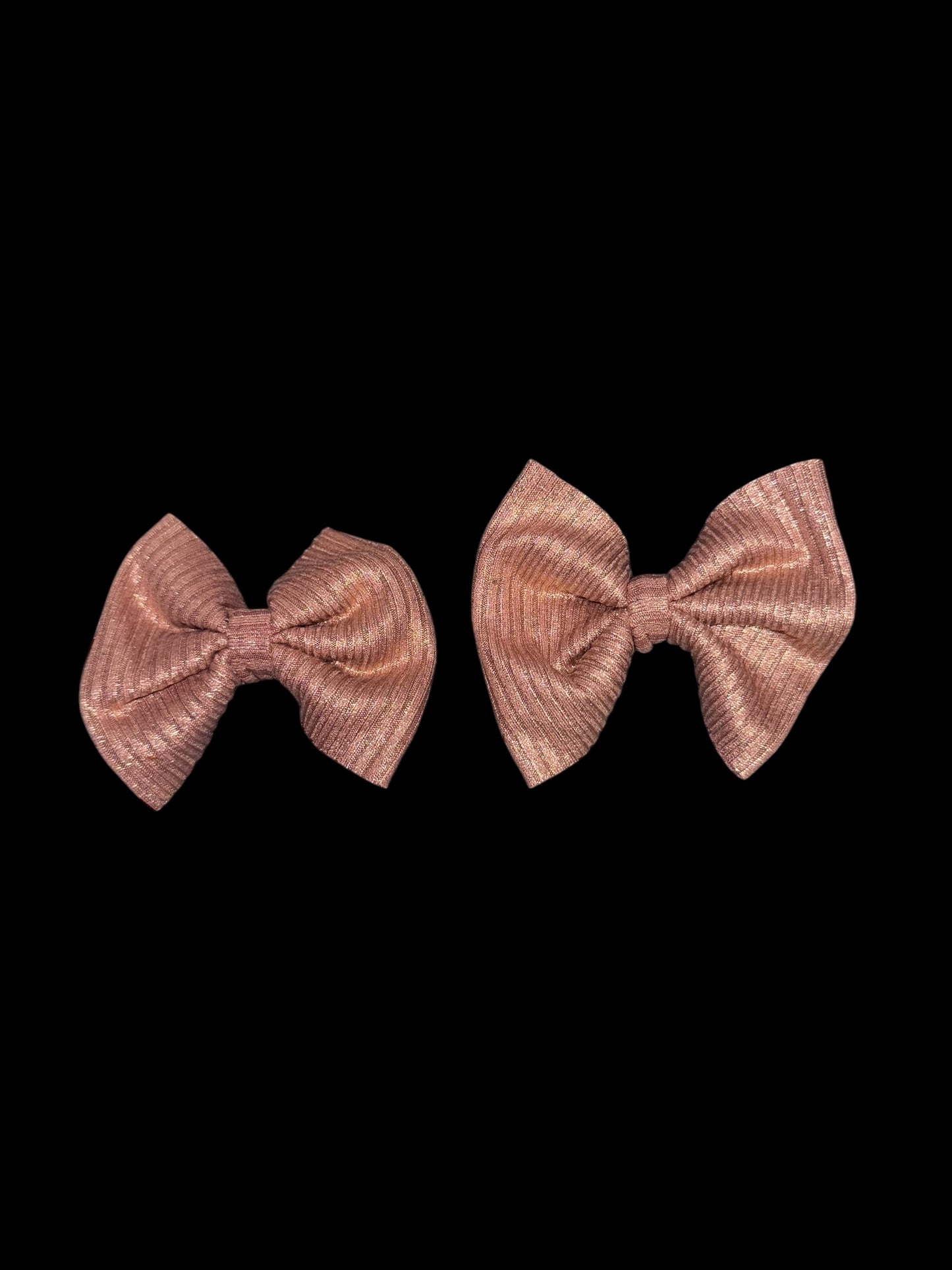 Rose gold piggy clip bows