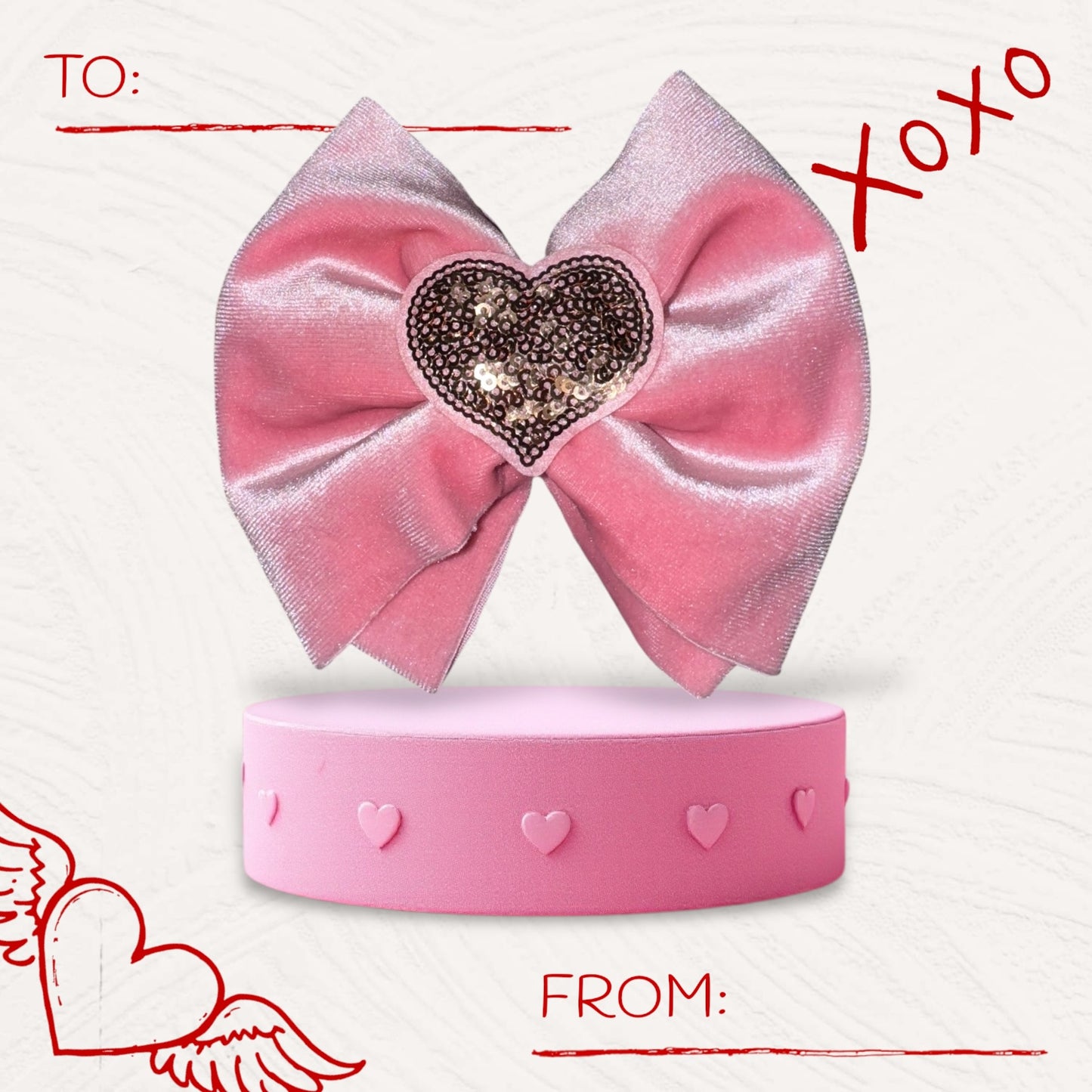 Valentines Day Clip Bow