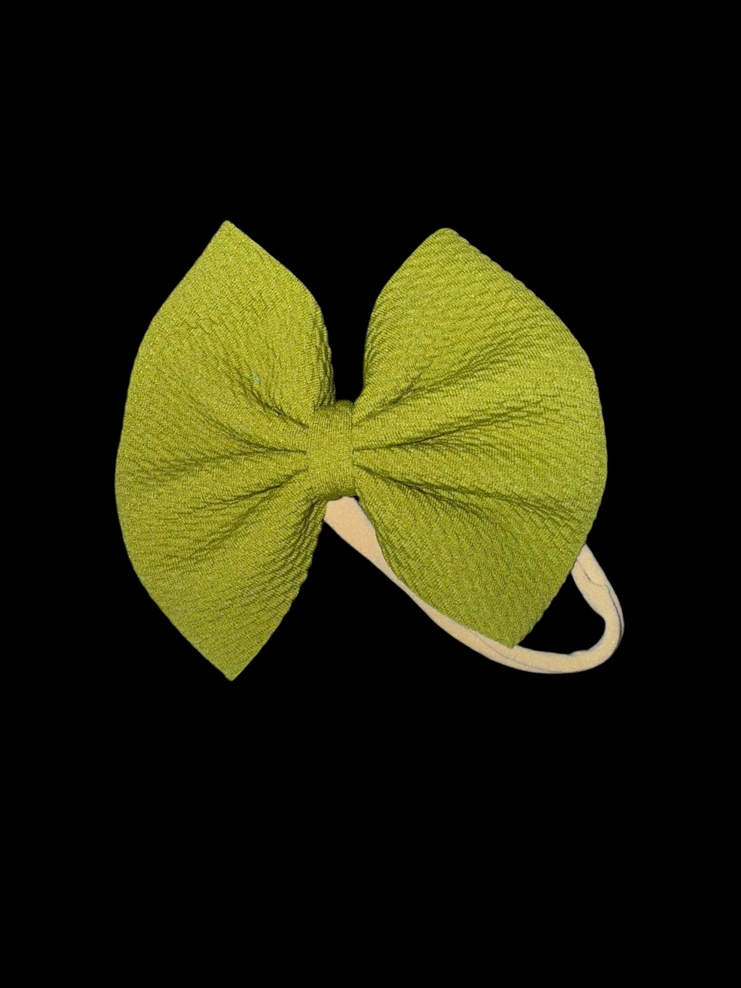 Green nylon bow