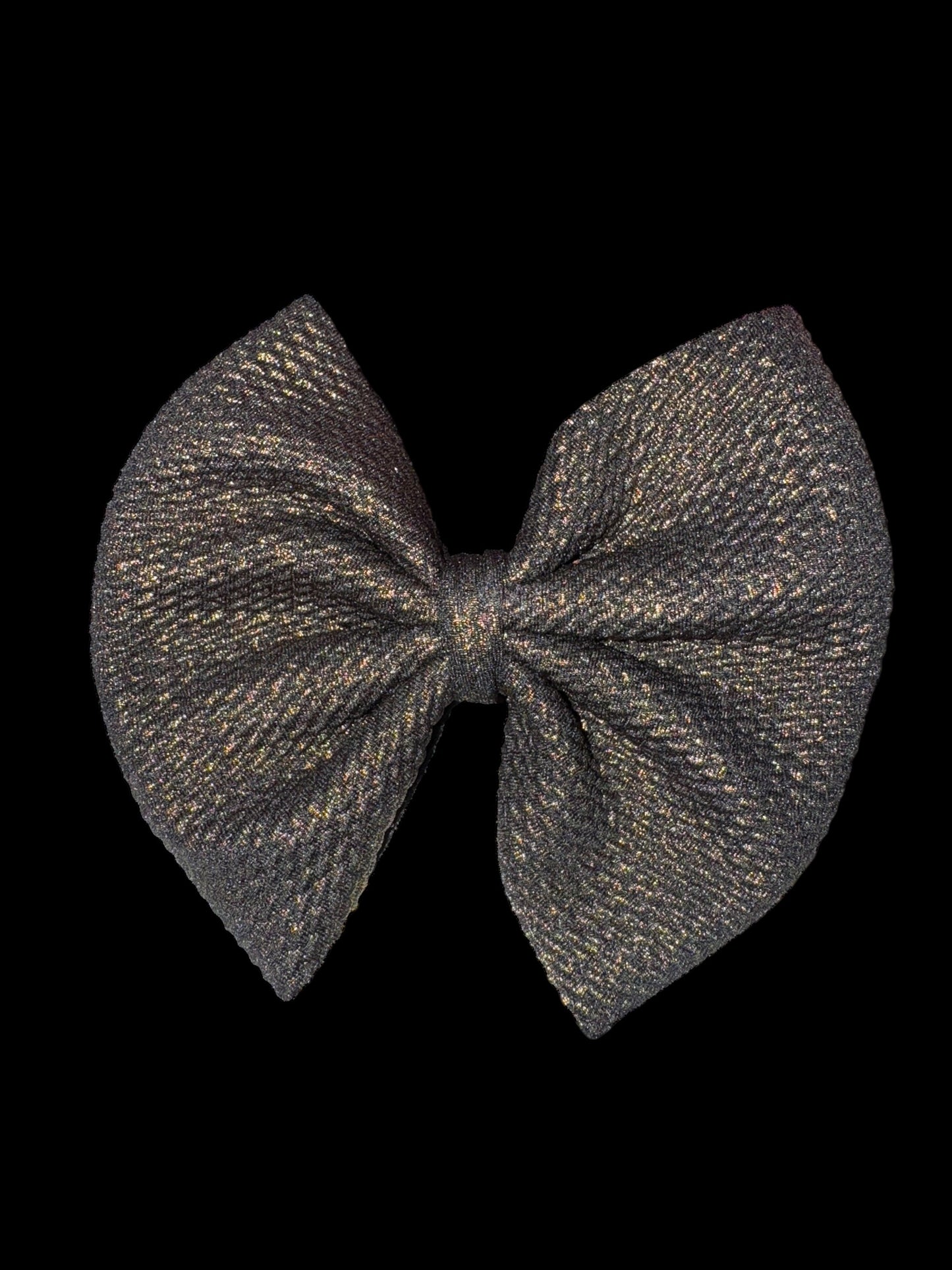 Gold/black clip bow