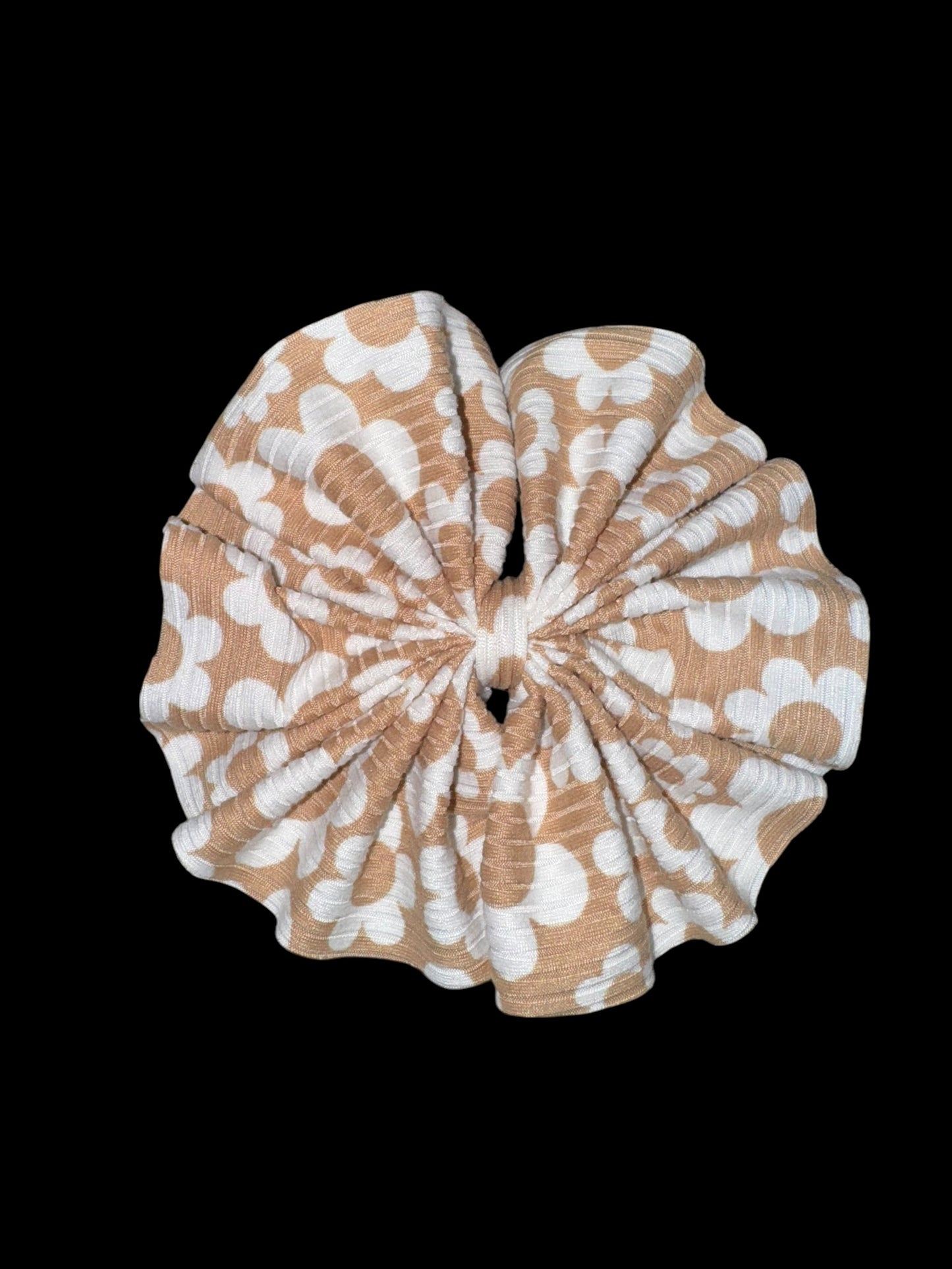 Tan floral Clip bow