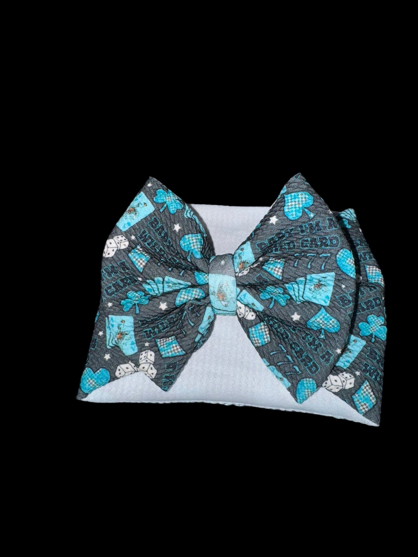 Wild card headwrap bow