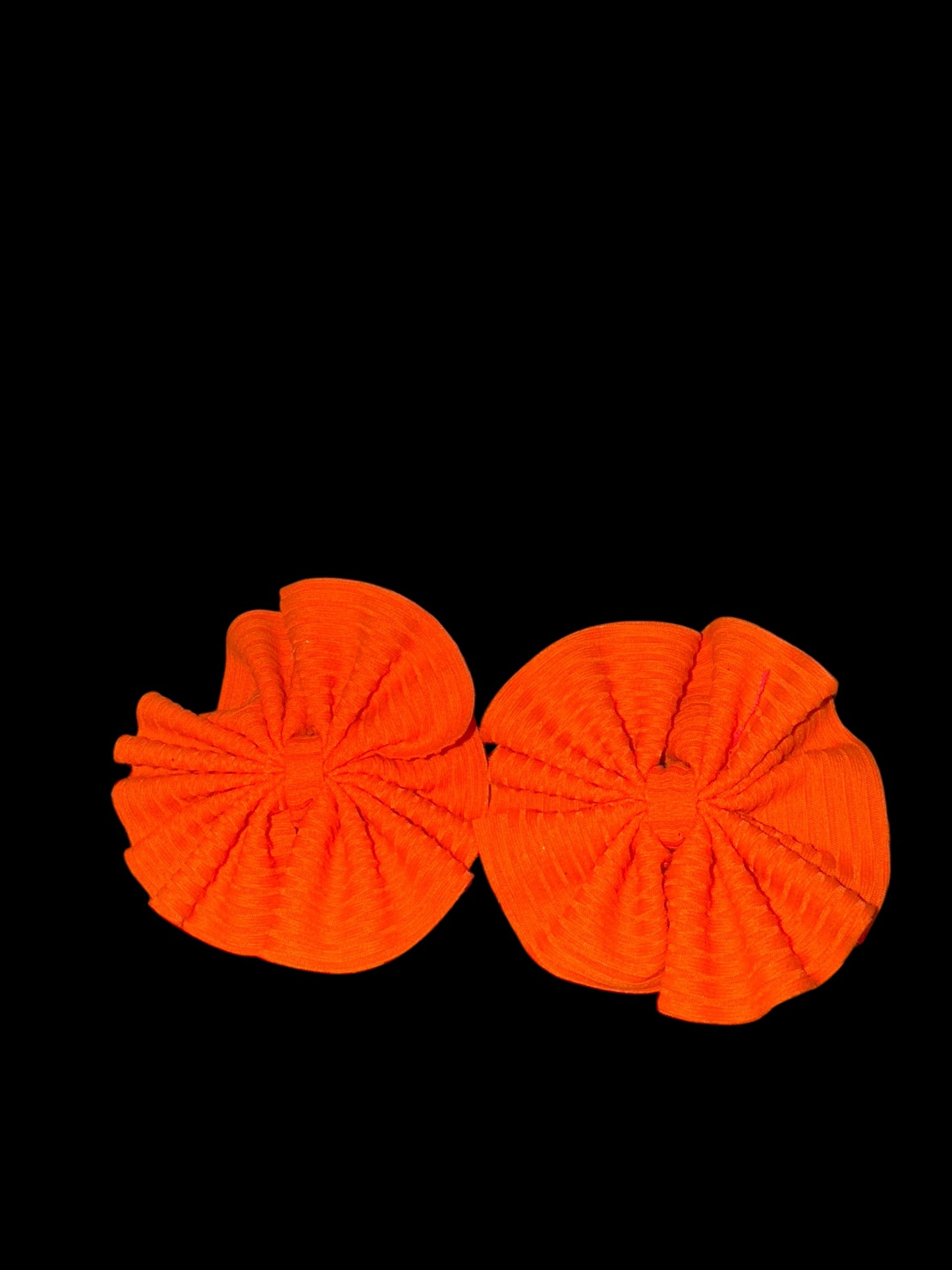 Orange piggy clip bows