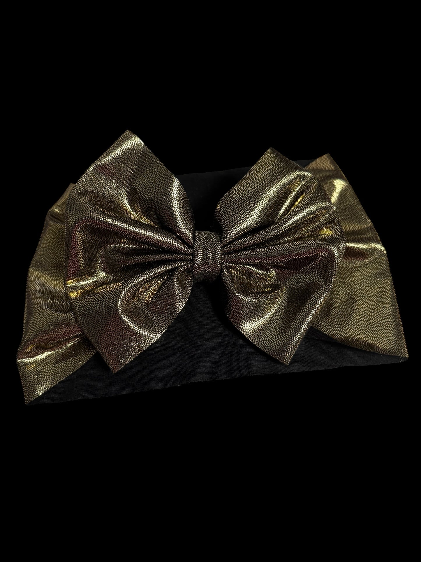 Gold headwrap bow