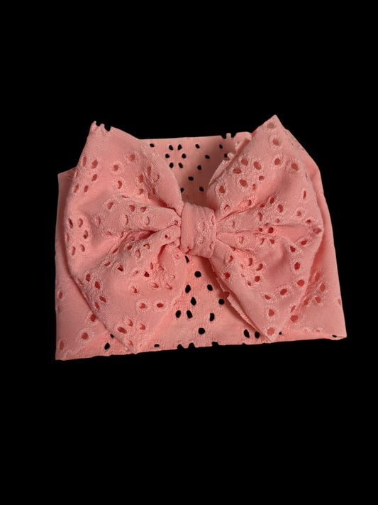 Pink headwrap bow