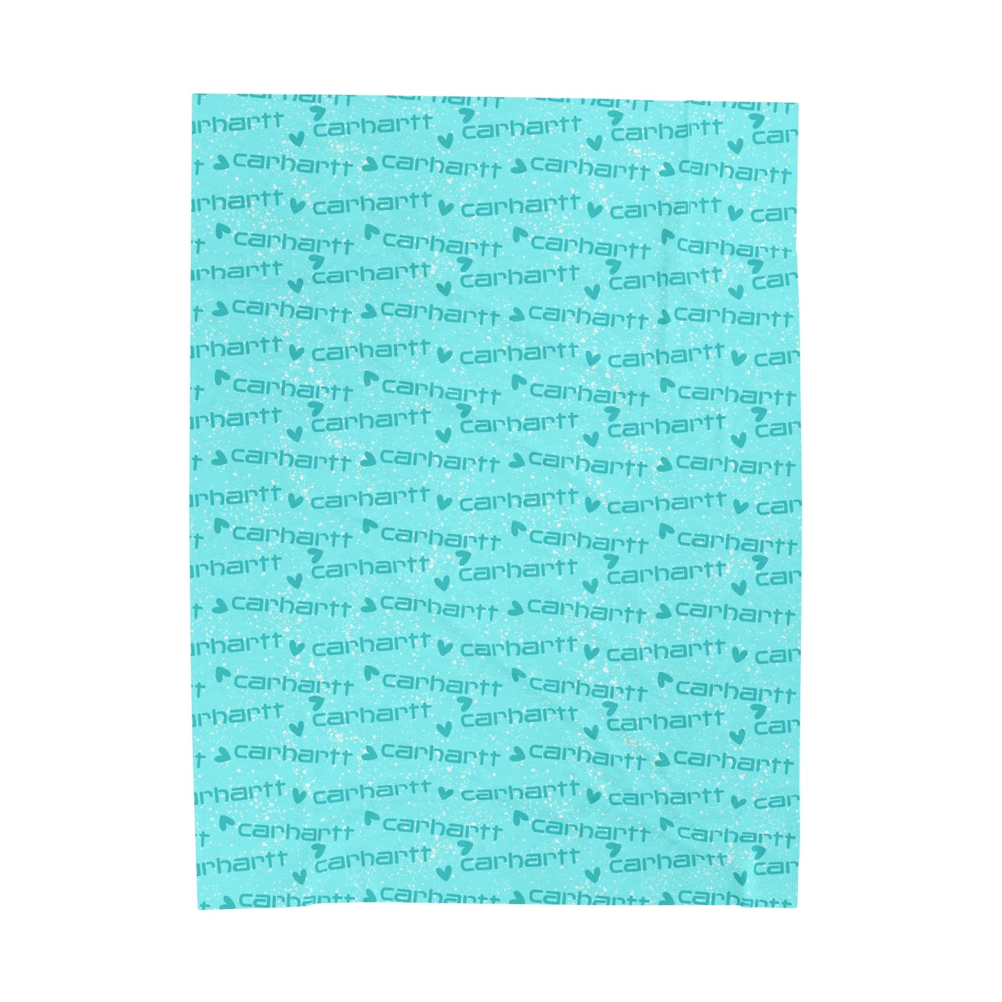 Turquoise Carhartt Velveteen Plush Blanket