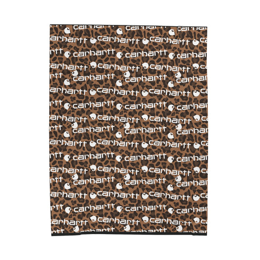 Cheetah Carhartt Velveteen Plush Blanket