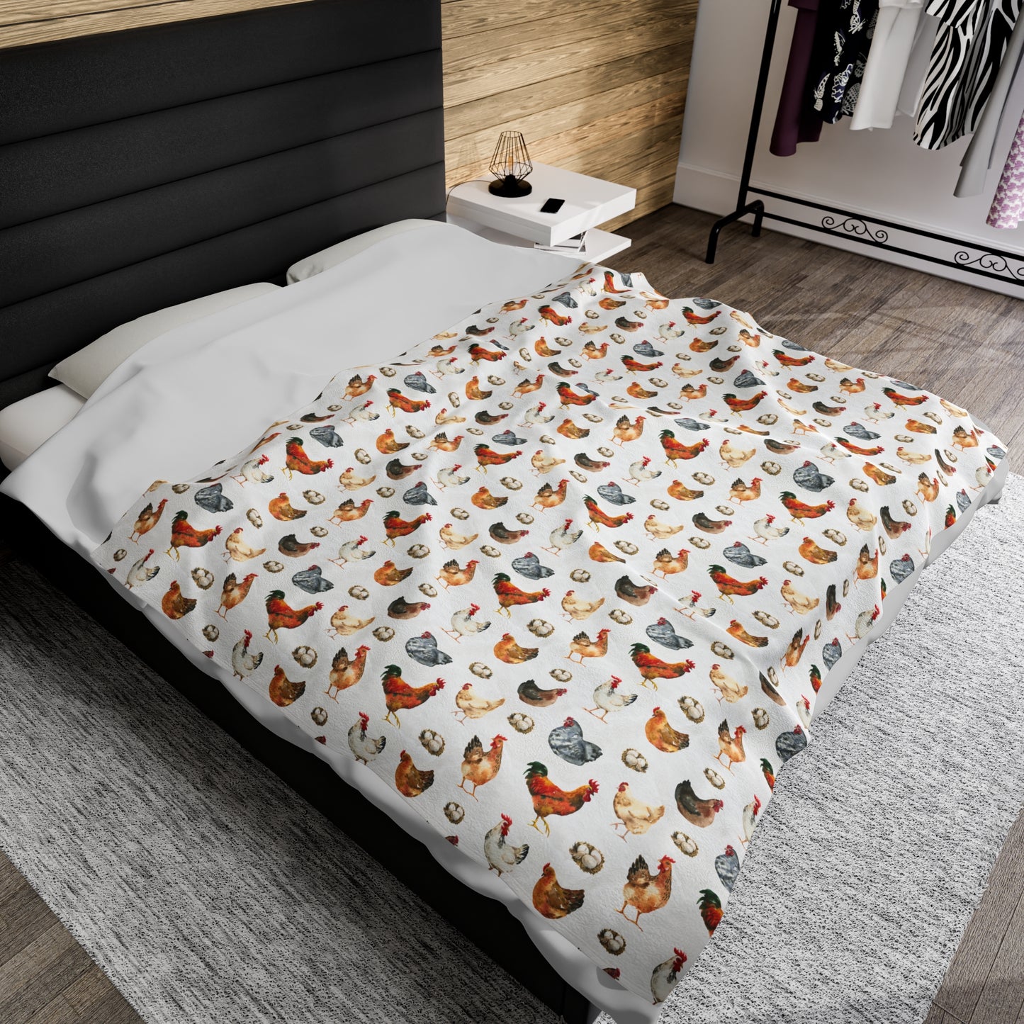 Chicken white Velveteen Plush Blanket