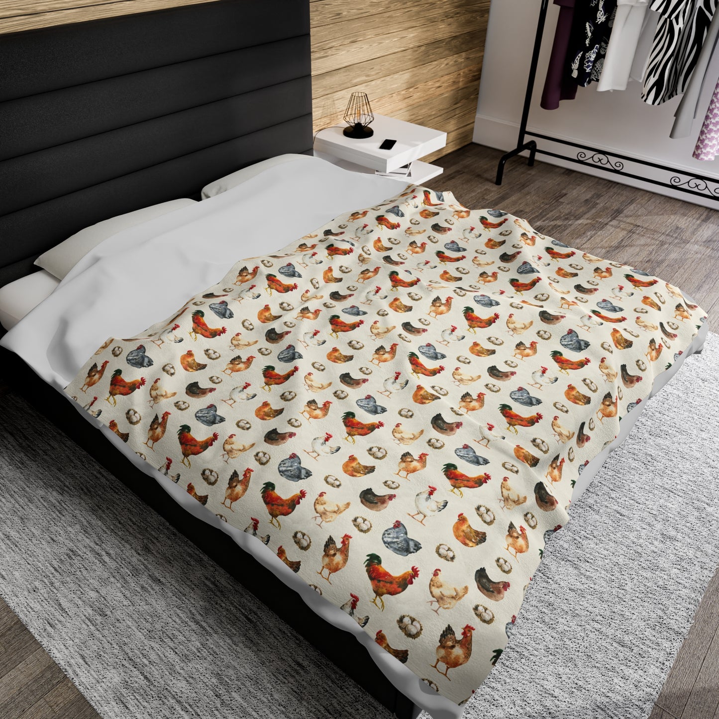 Chicken nude Velveteen Plush Blanket