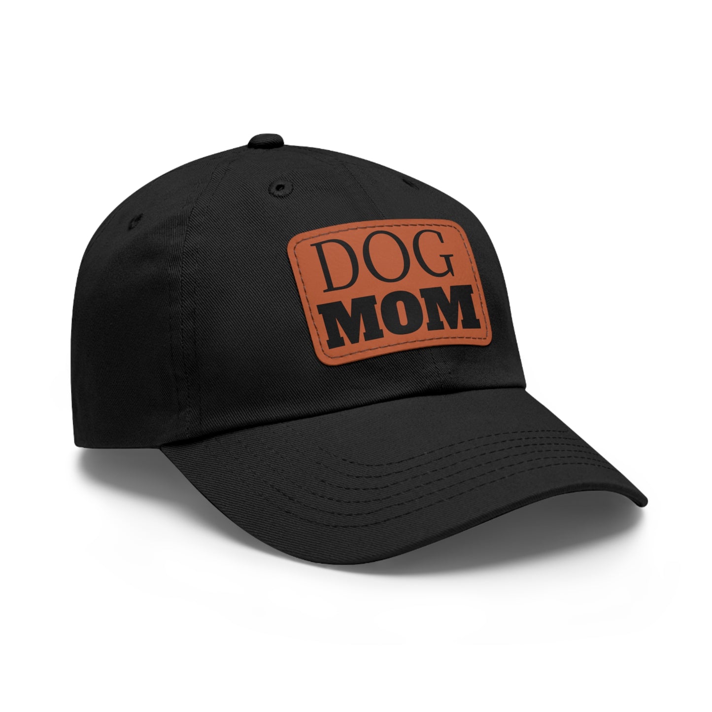 Dog Mom cap with Leather Patch