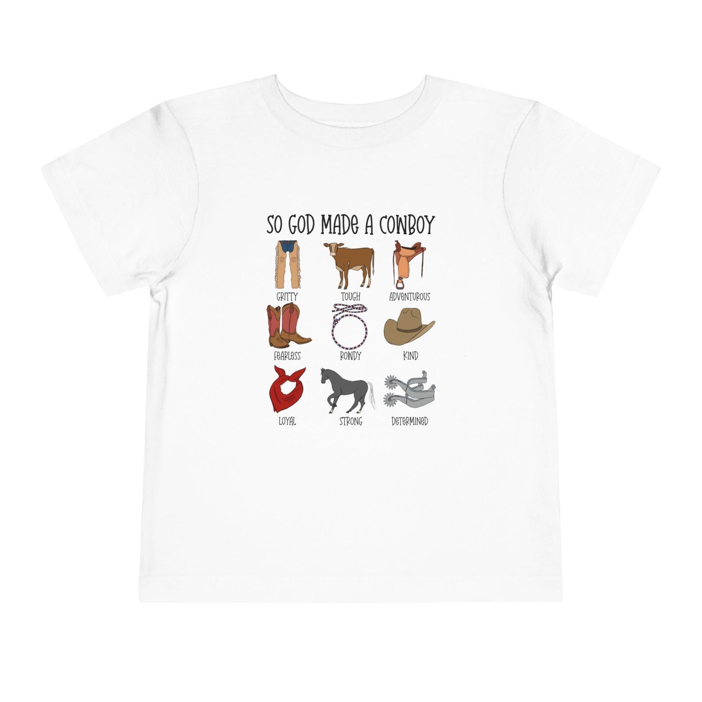 So God Made A Cowboy toddler tshirt