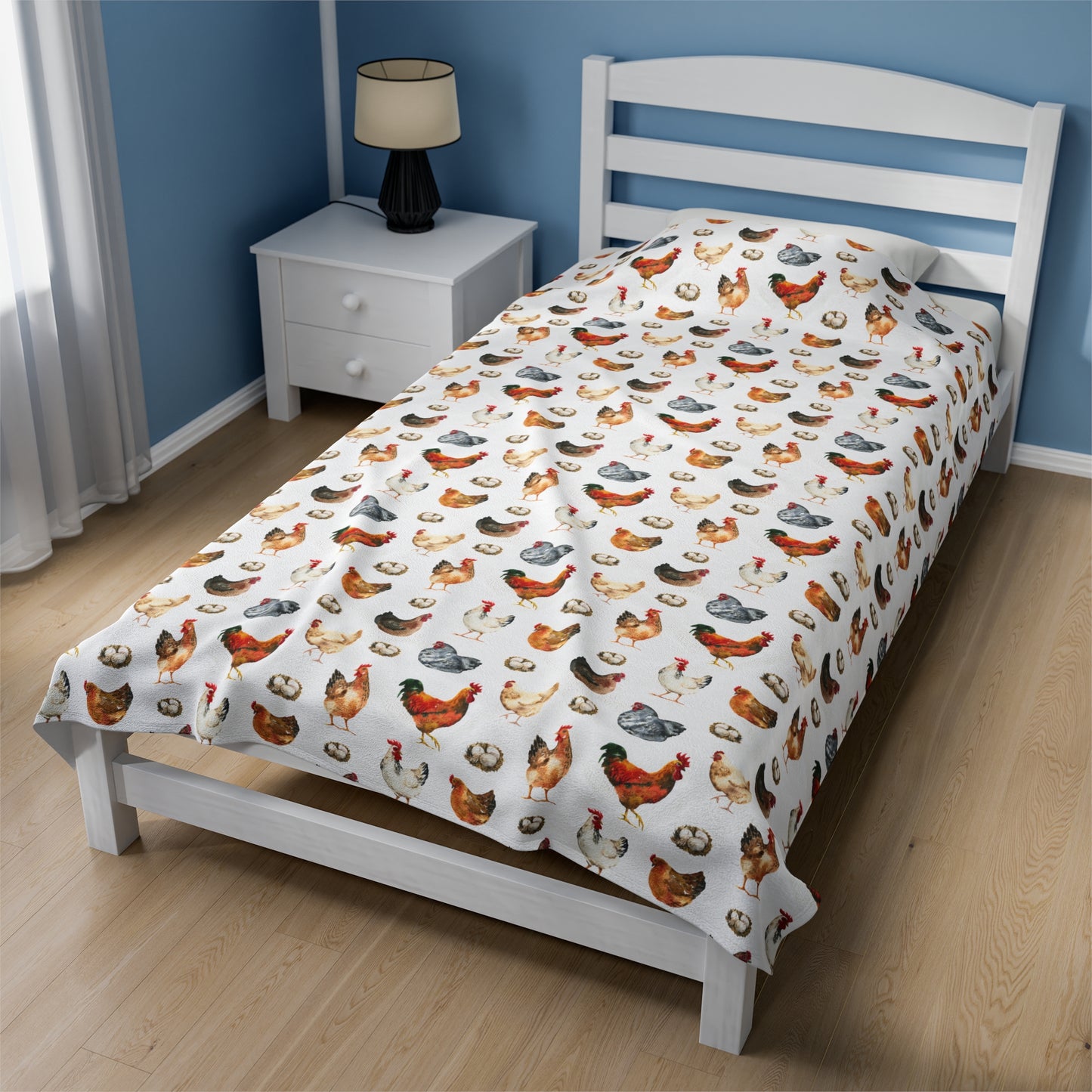 Chicken white Velveteen Plush Blanket