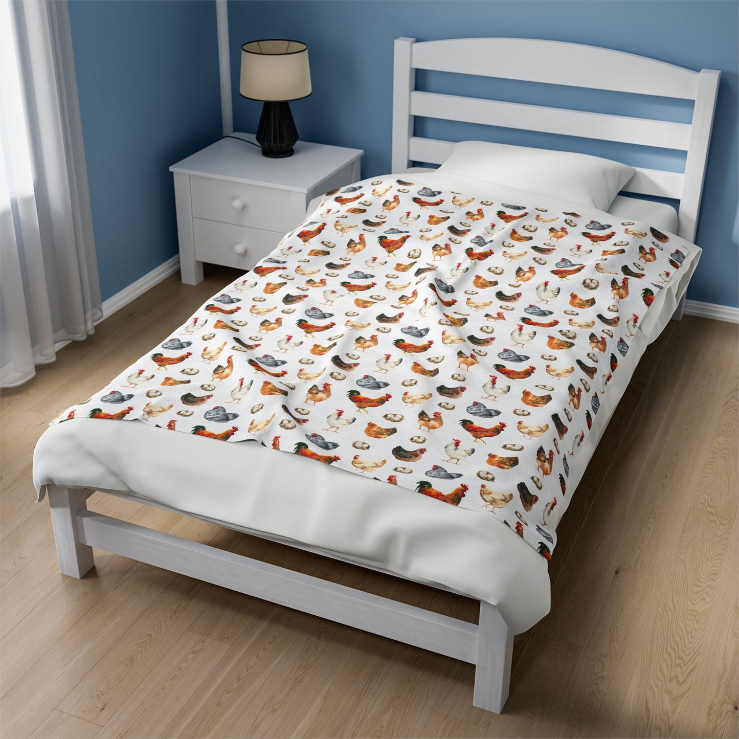 Chicken white Velveteen Plush Blanket