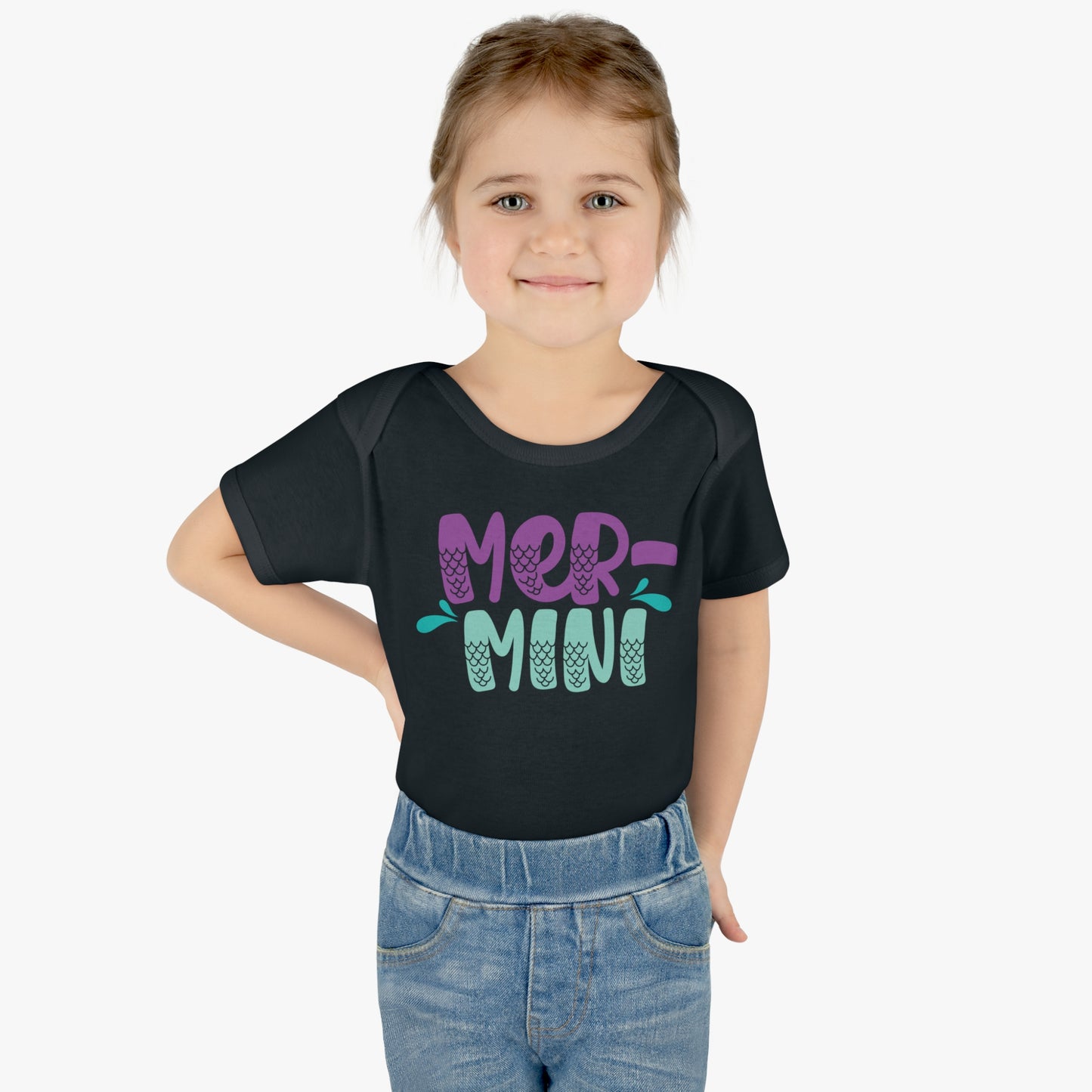 mer mini mermaid baby onesie