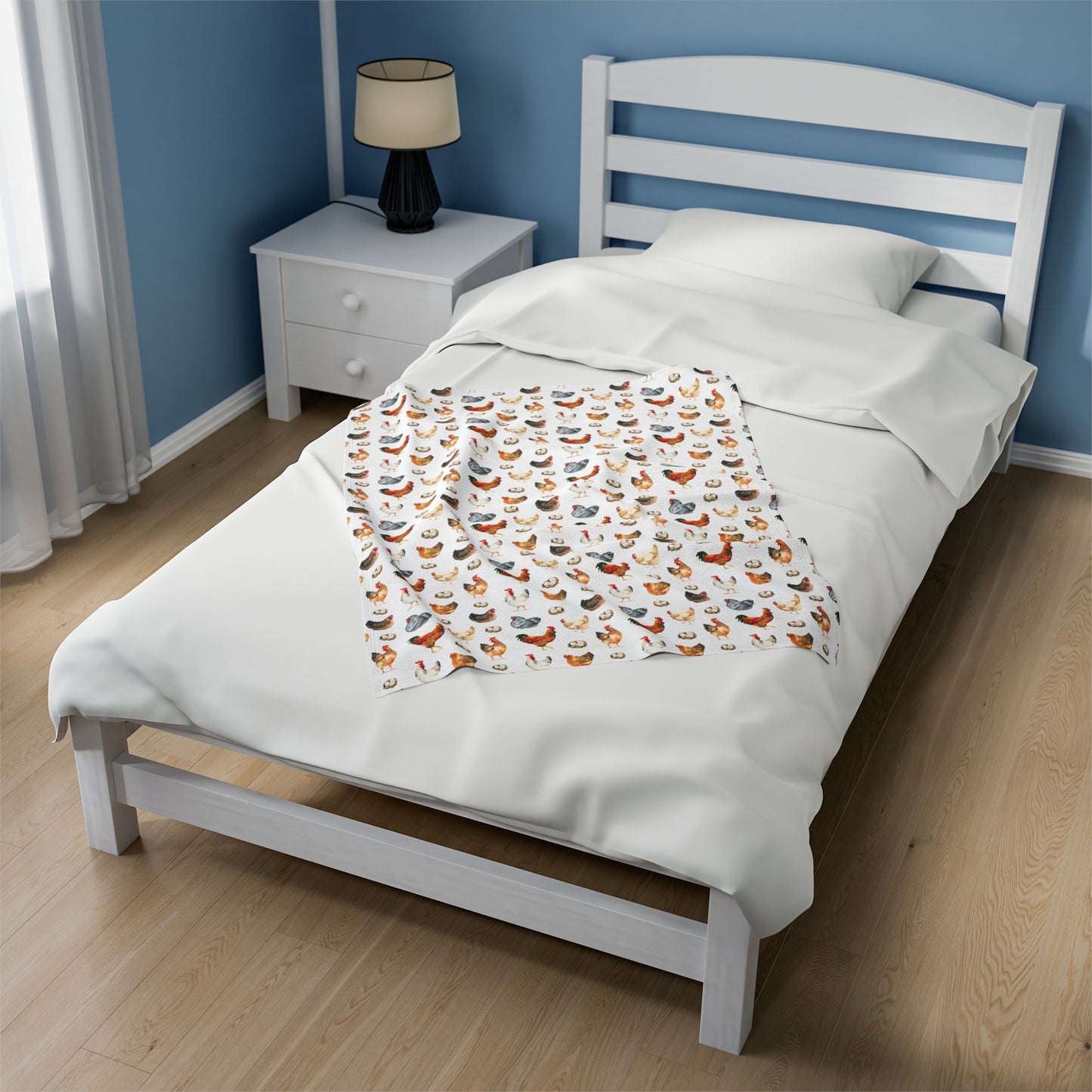 Chicken white Velveteen Plush Blanket