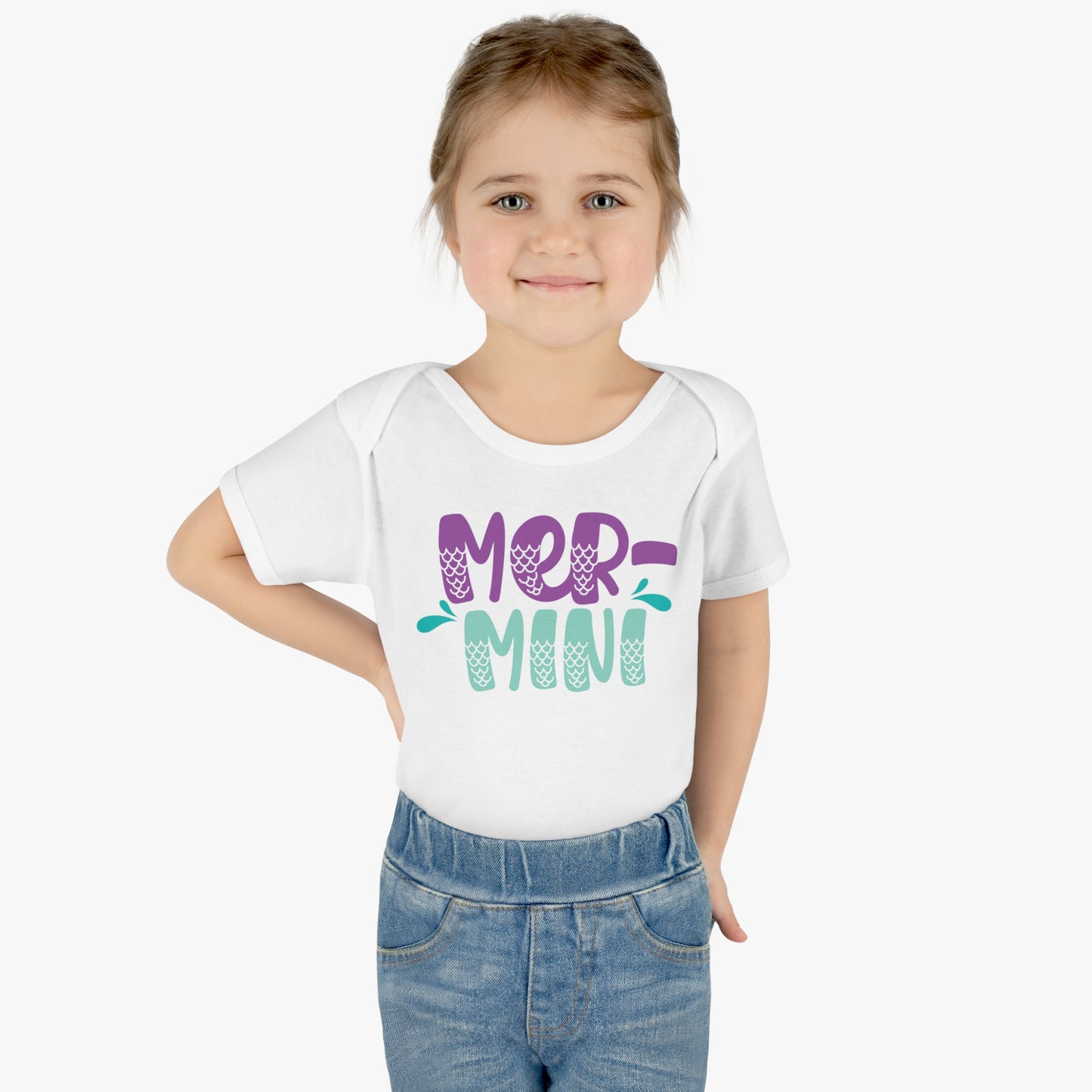 mer mini mermaid baby onesie