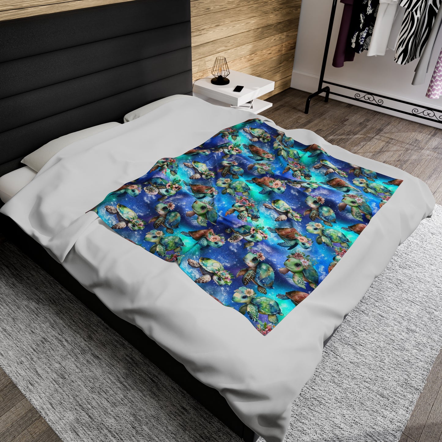 Sea Turtle Velveteen Plush Blanket