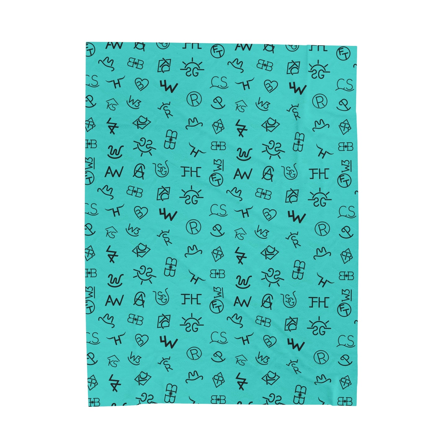 Turquoise brands Velveteen Plush Blanket