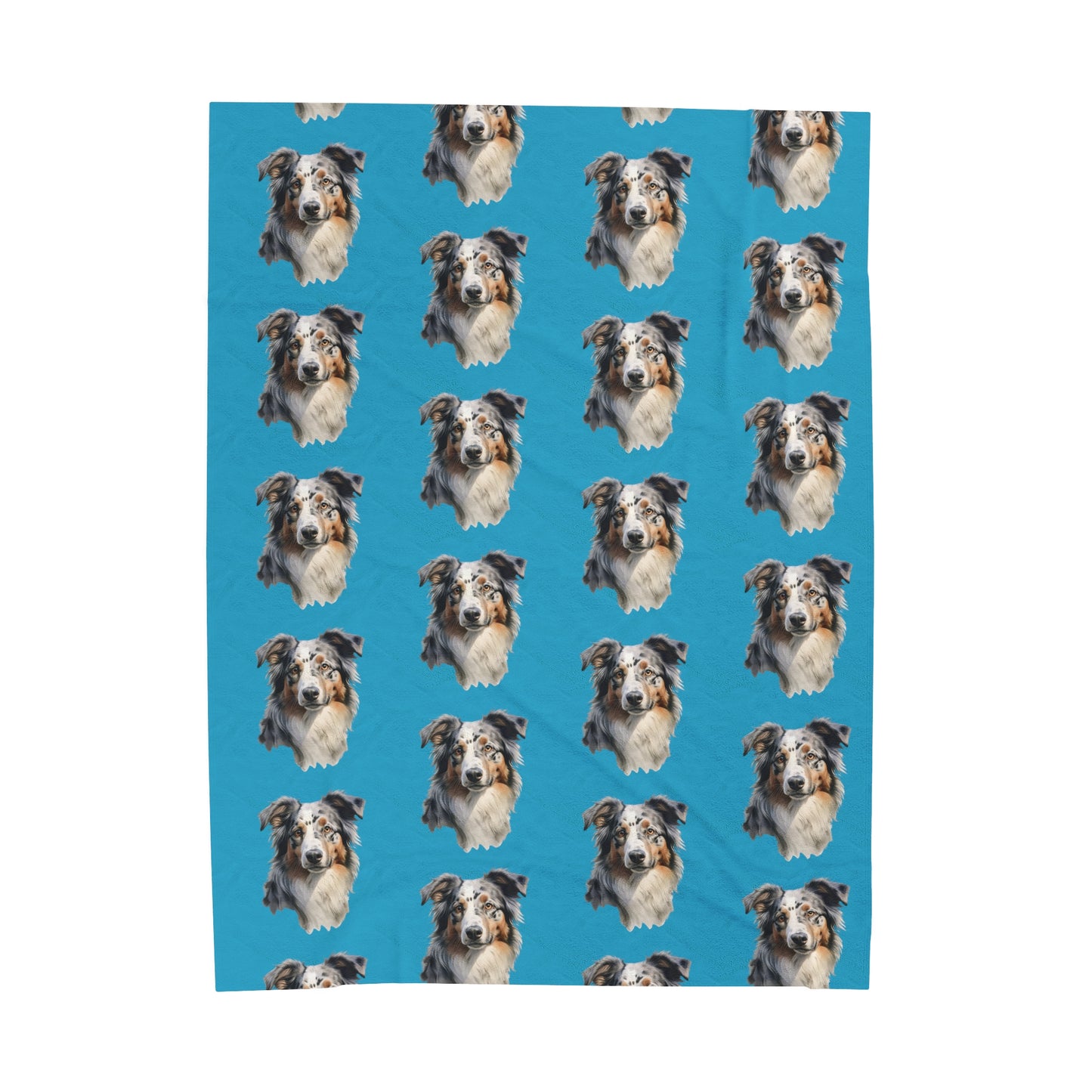 Australian Shepherd Aussie Velveteen Plush Blanket