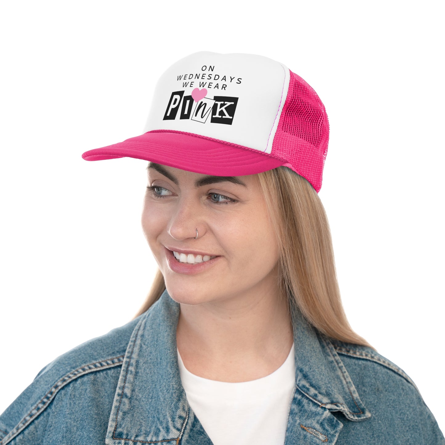 We Wear Pink Mean Girls Adult Trucker Caps (Otto Brand)