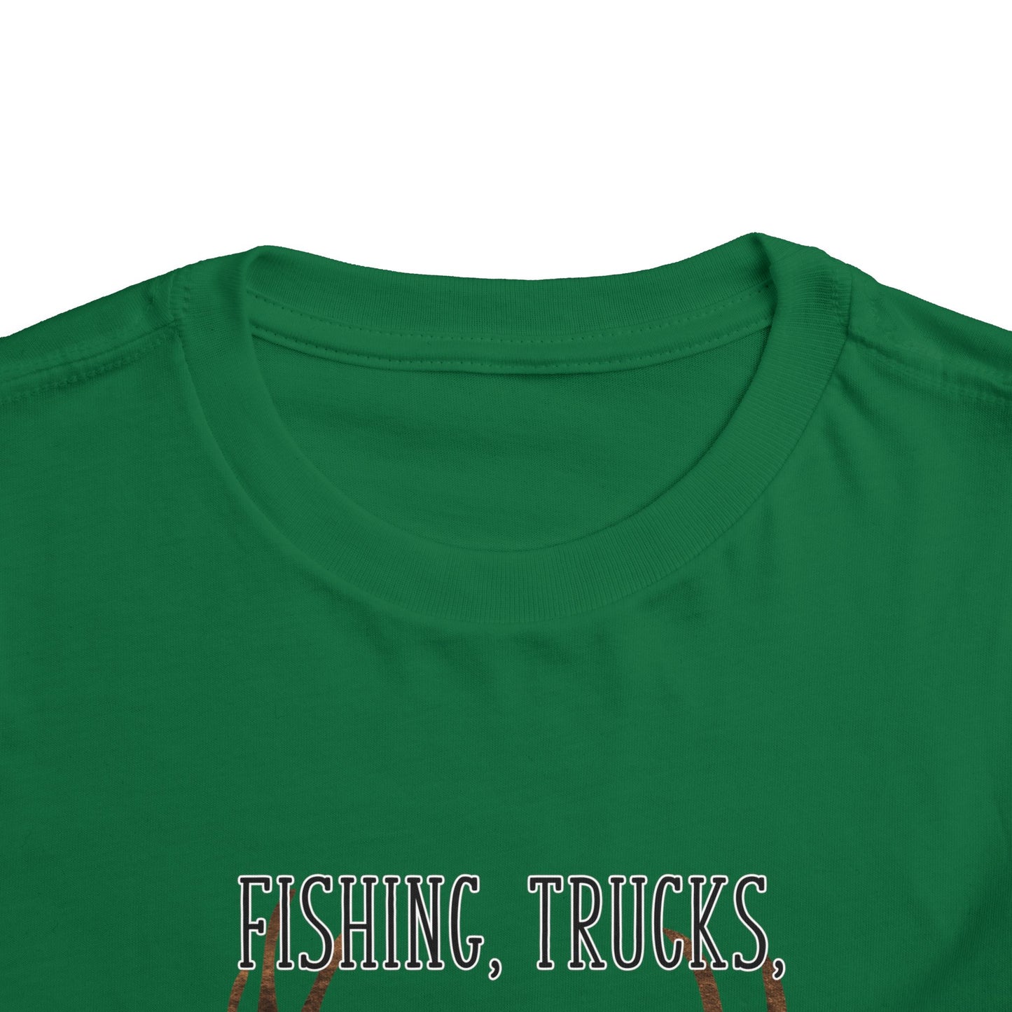 Fishing, trucks and 8 point bucks toddler boy tshirt