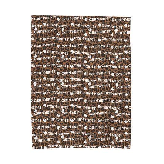 Cheetah Carhartt Velveteen Plush Blanket