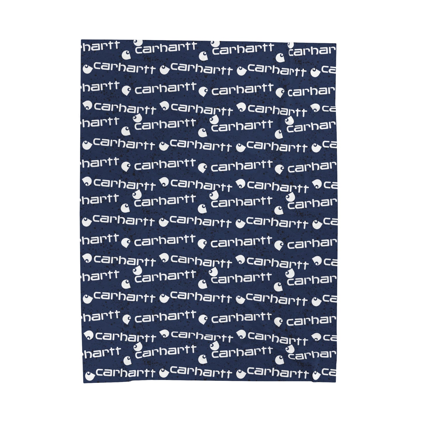 Navy Carhartt Velveteen Plush Blanket