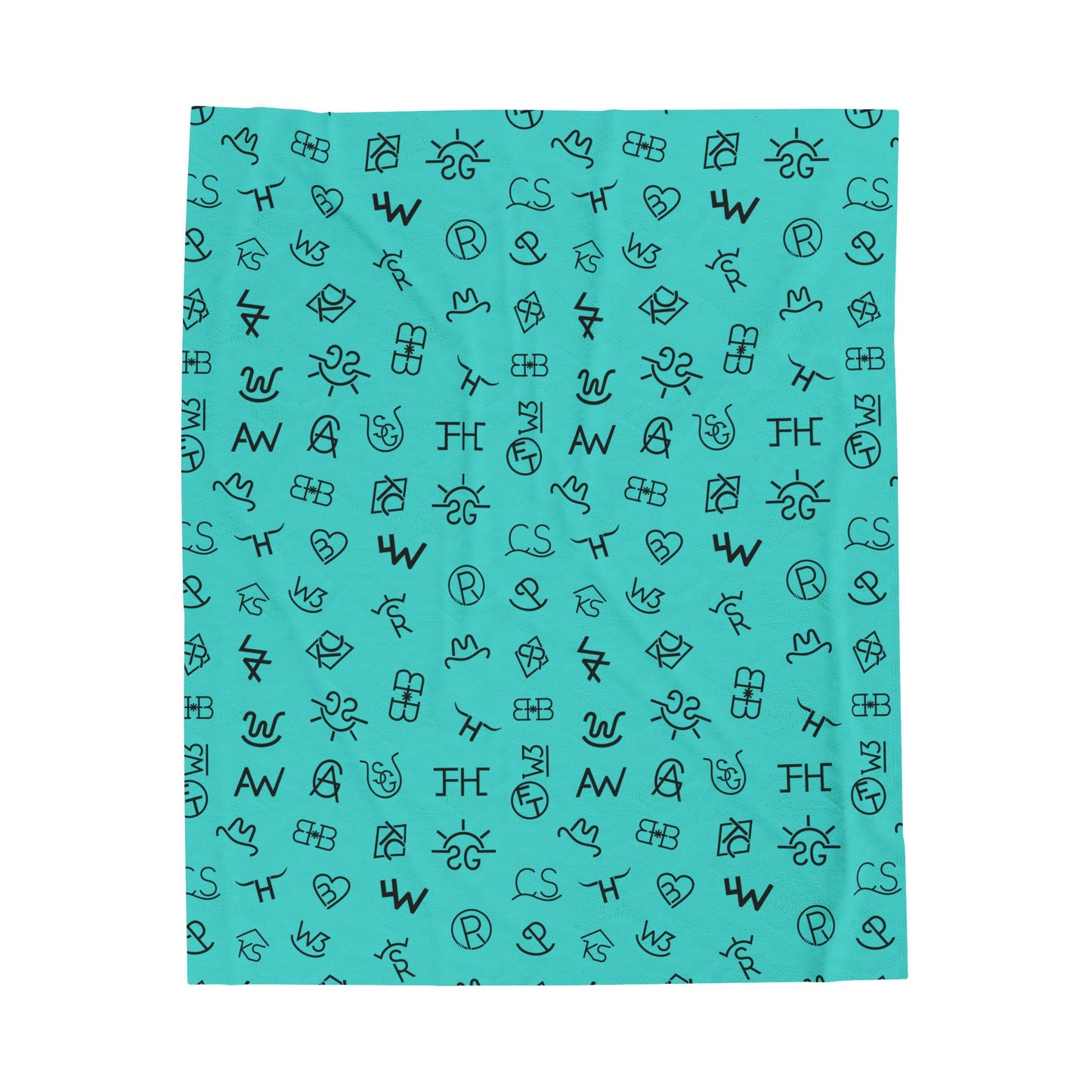 Turquoise brands Velveteen Plush Blanket