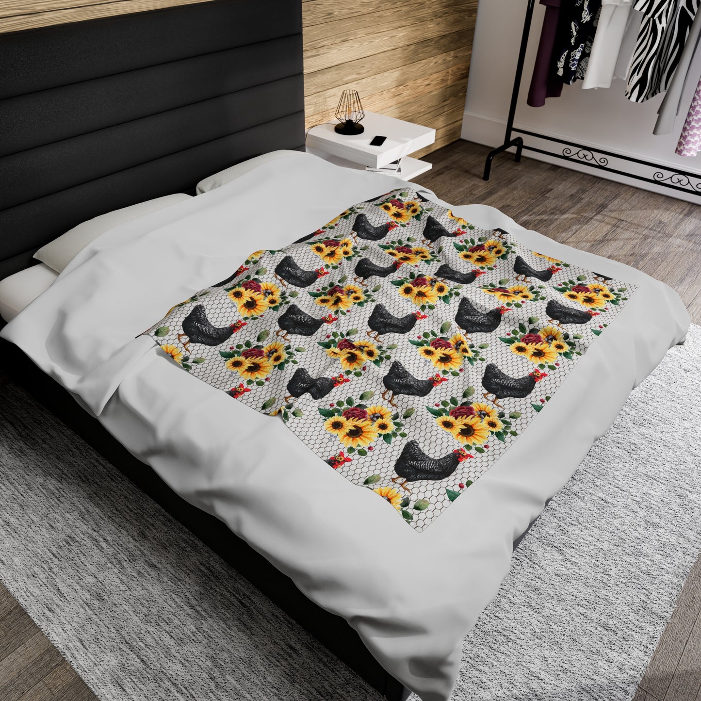 Chicken Velveteen Plush Blanket