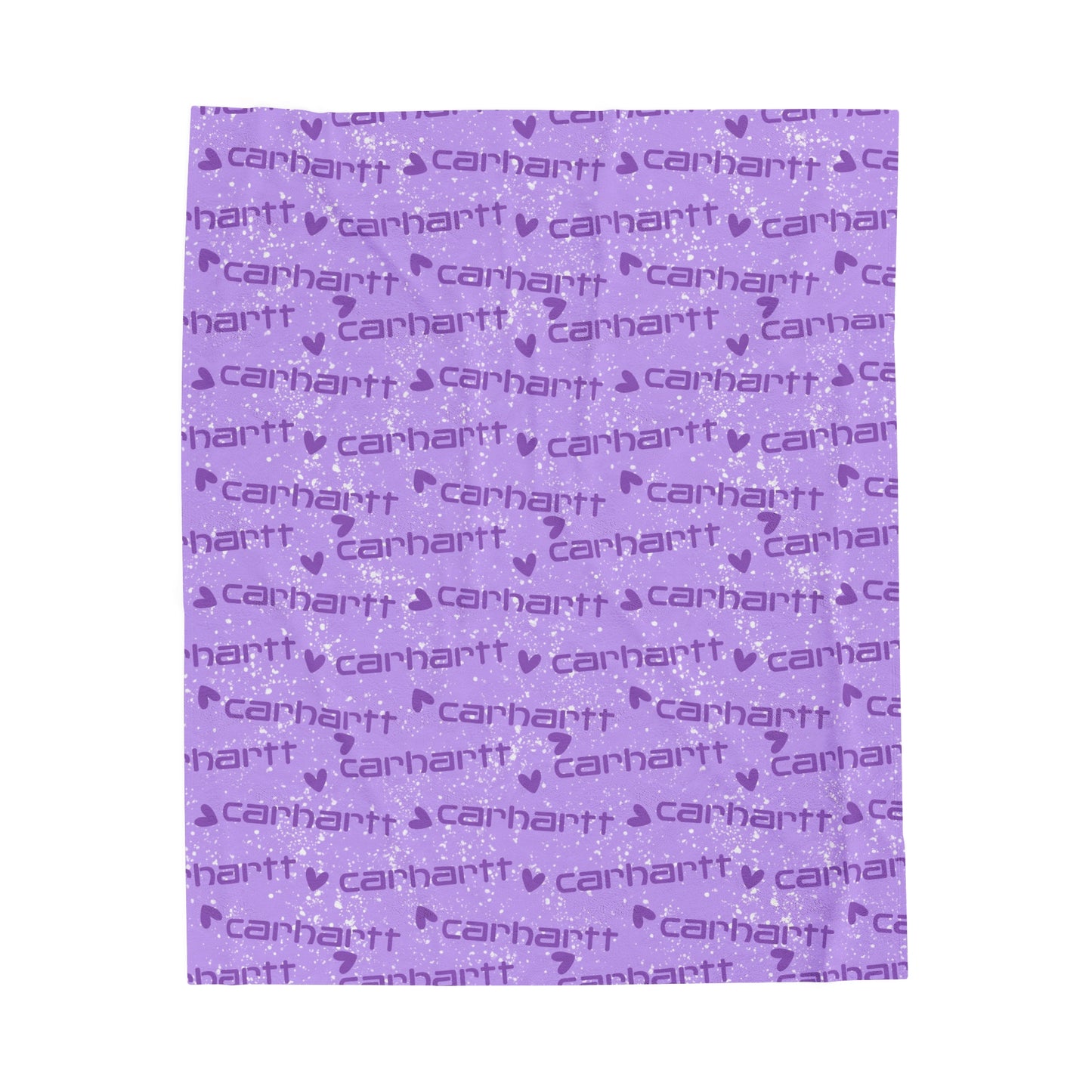 Purple Carhartt Velveteen Plush Blanket