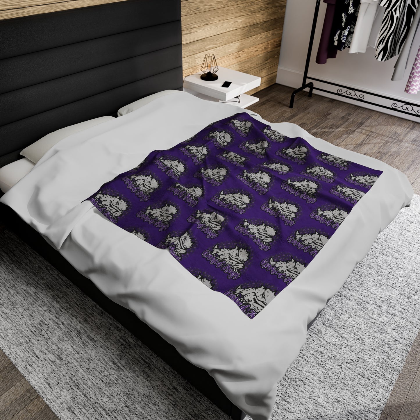 Texas Christian University TCU Velveteen Plush Blanket