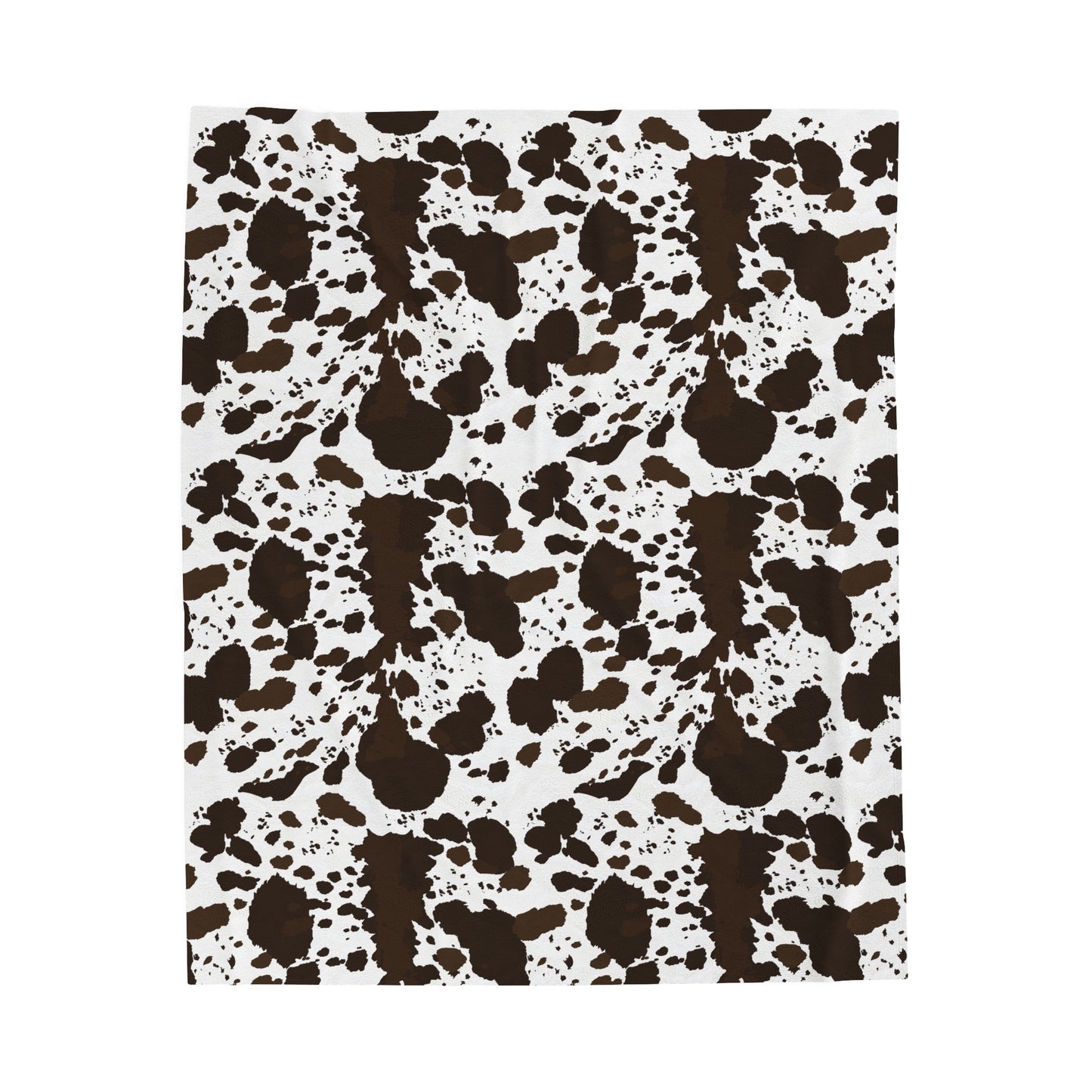 Cow Print Velveteen Plush Blanket