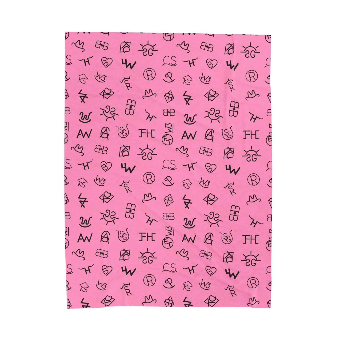 Pink Brands Velveteen Plush Blanket