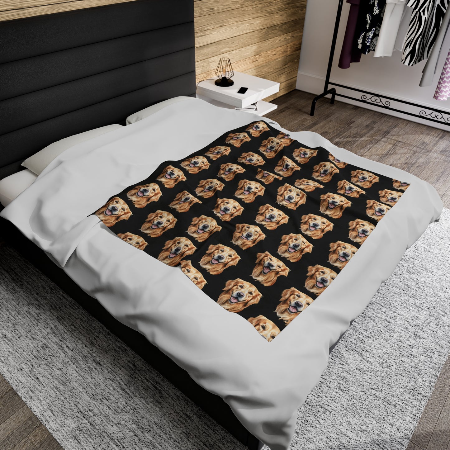 Golden Retriever Velveteen Plush Blanket