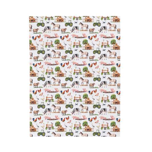 Farm Animals Velveteen Plush Blanket