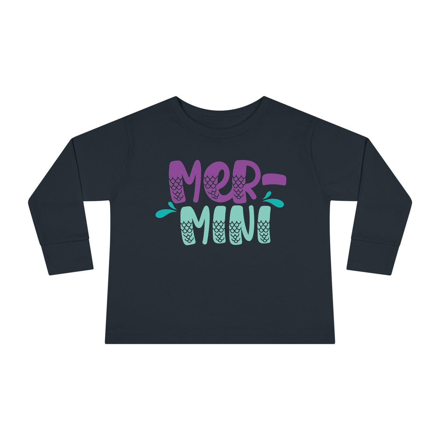 Mer Mini mermaid Toddler long sleeve tshirt