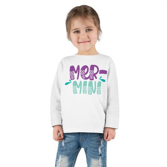 Mer Mini mermaid Toddler long sleeve tshirt