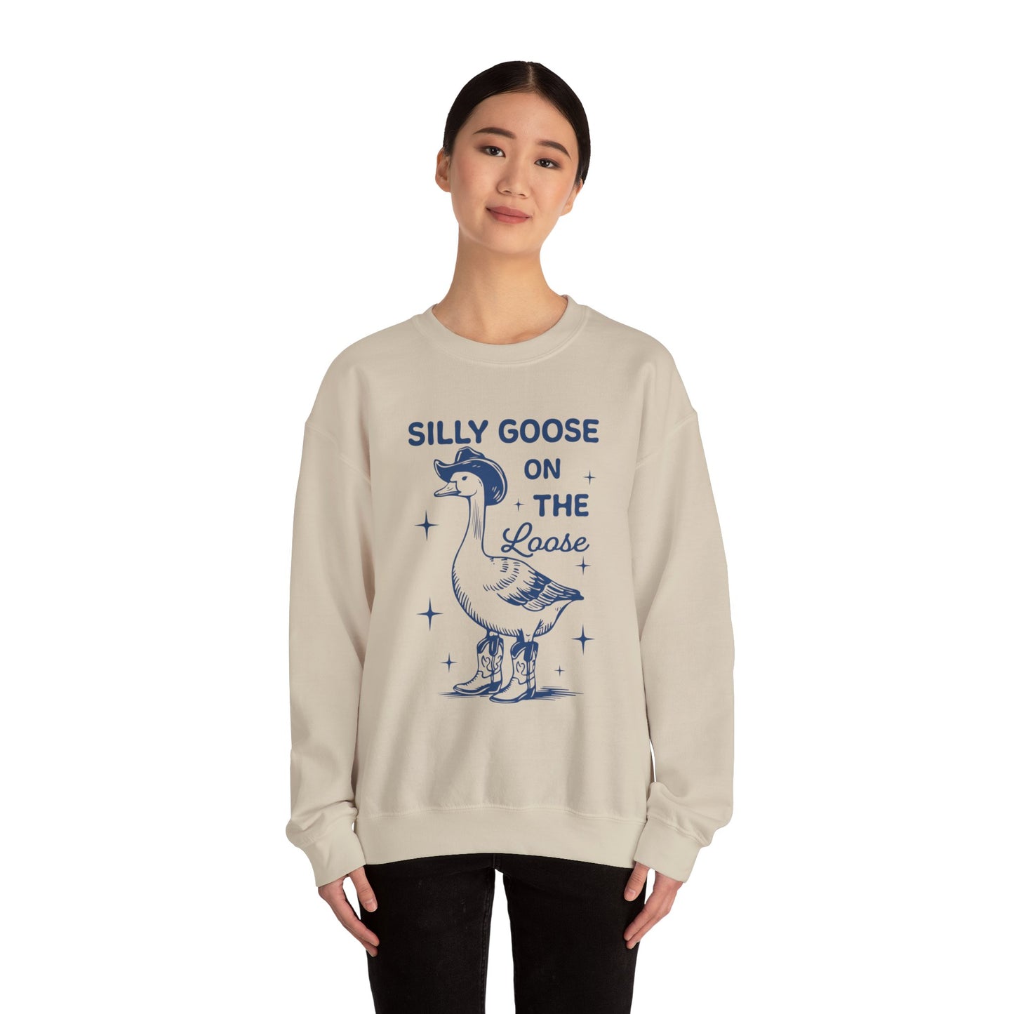 SIlly Goose On The Loose unisex adult sweatshirt