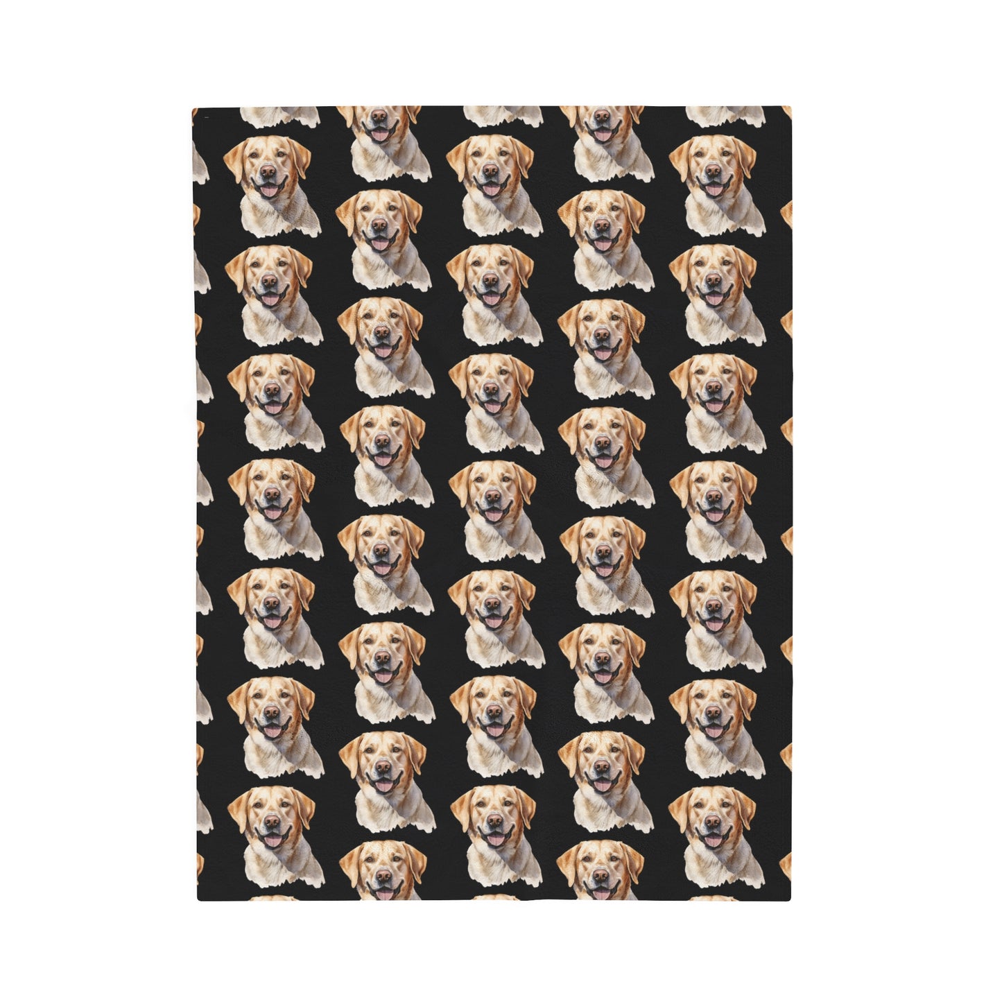 Labrador Retriever yellow lab Velveteen Plush Blanket