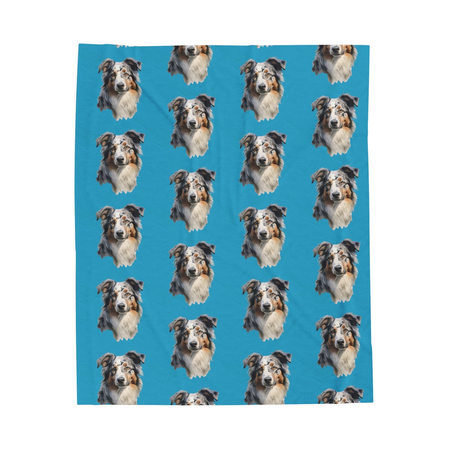 Australian Shepherd Aussie Velveteen Plush Blanket