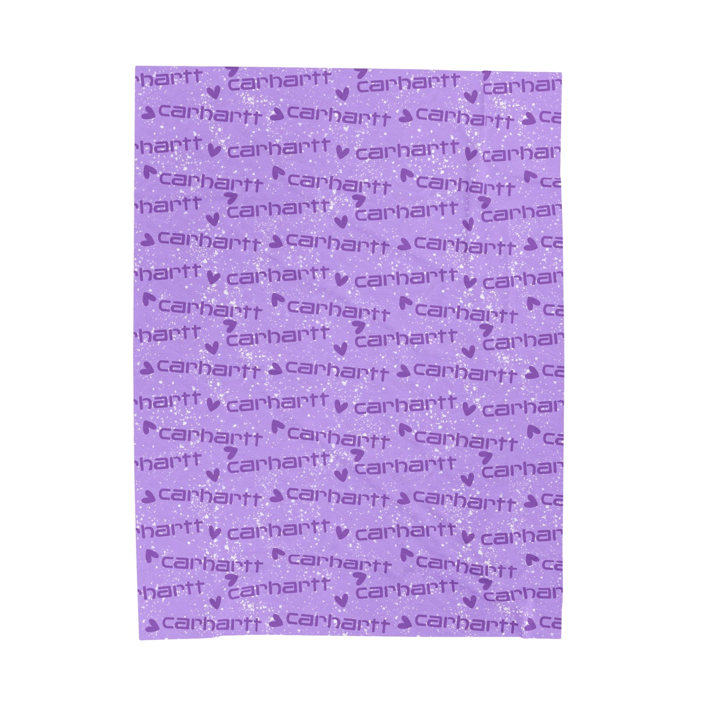 Purple Carhartt Velveteen Plush Blanket