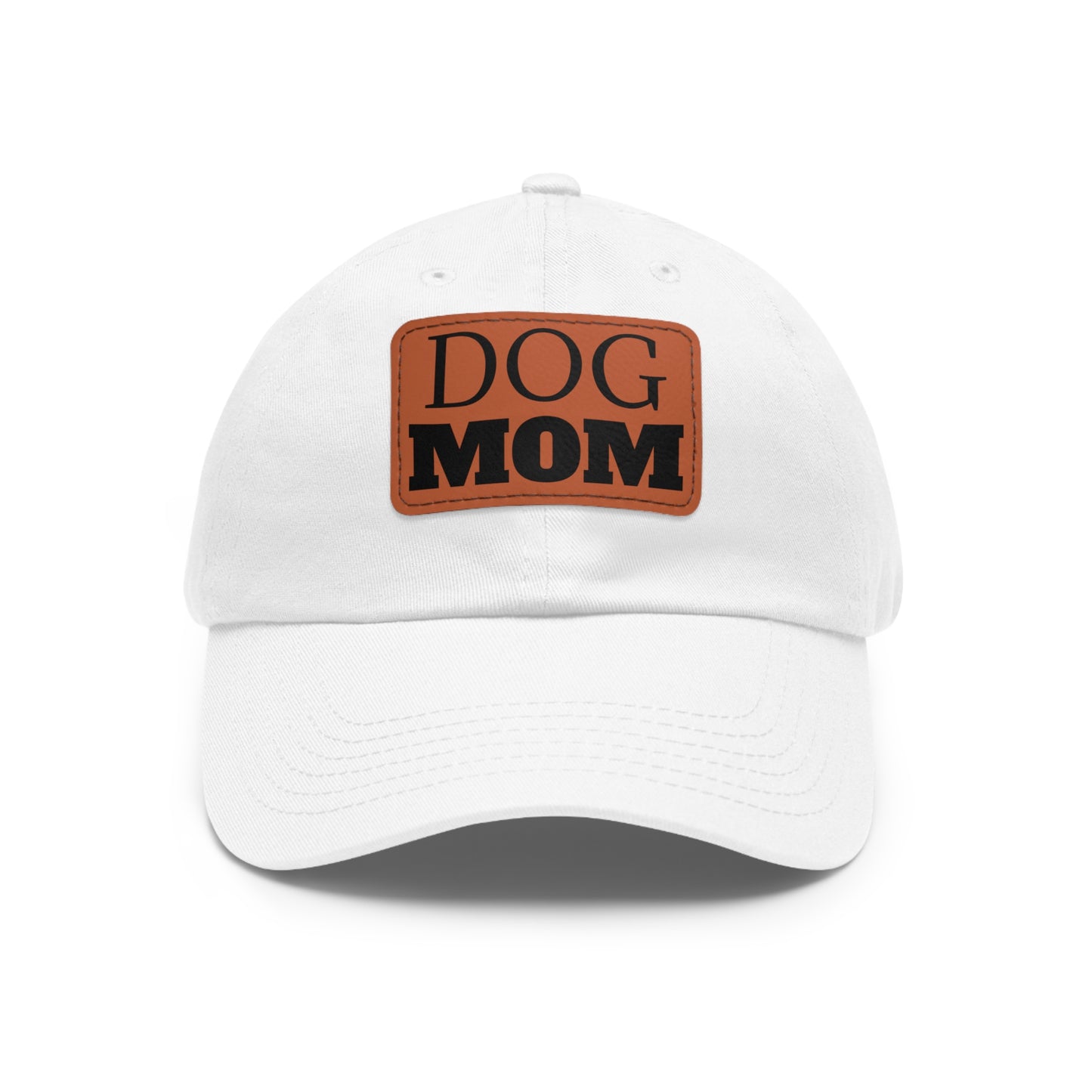 Dog Mom cap with Leather Patch