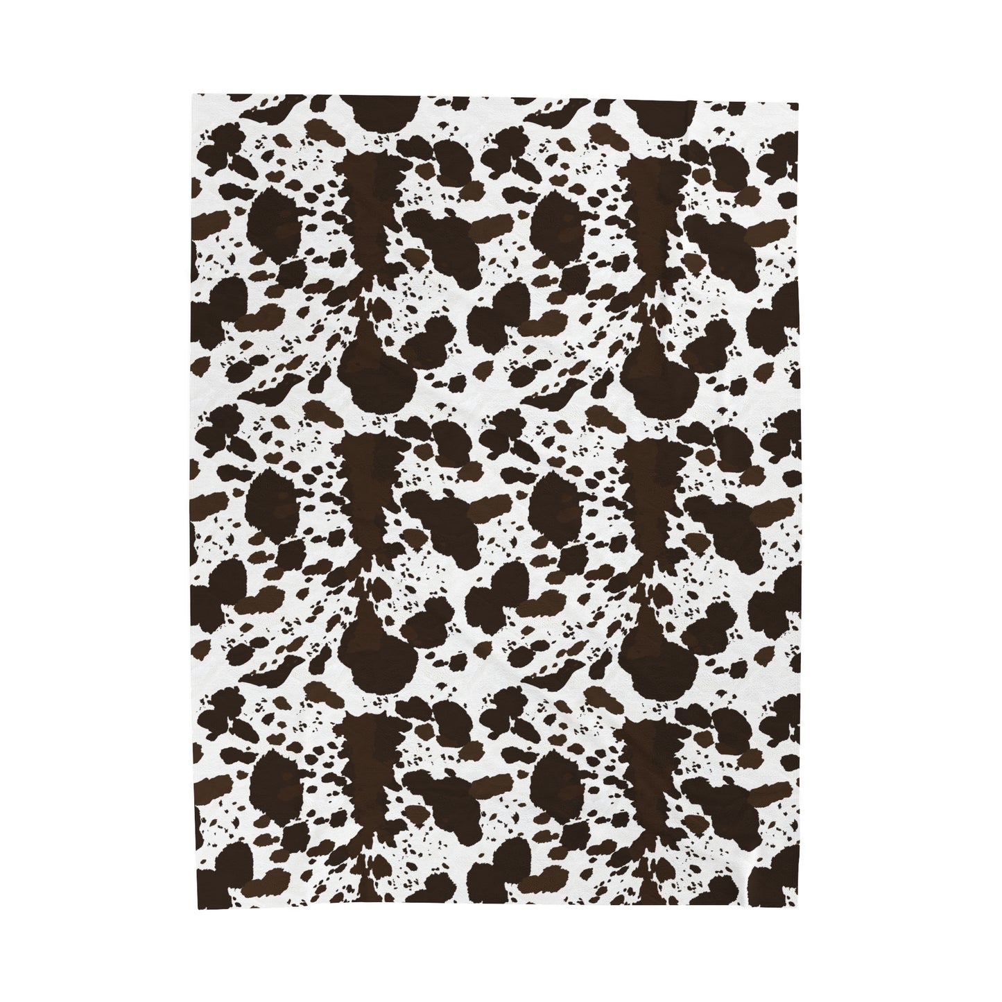 Cow Print Velveteen Plush Blanket