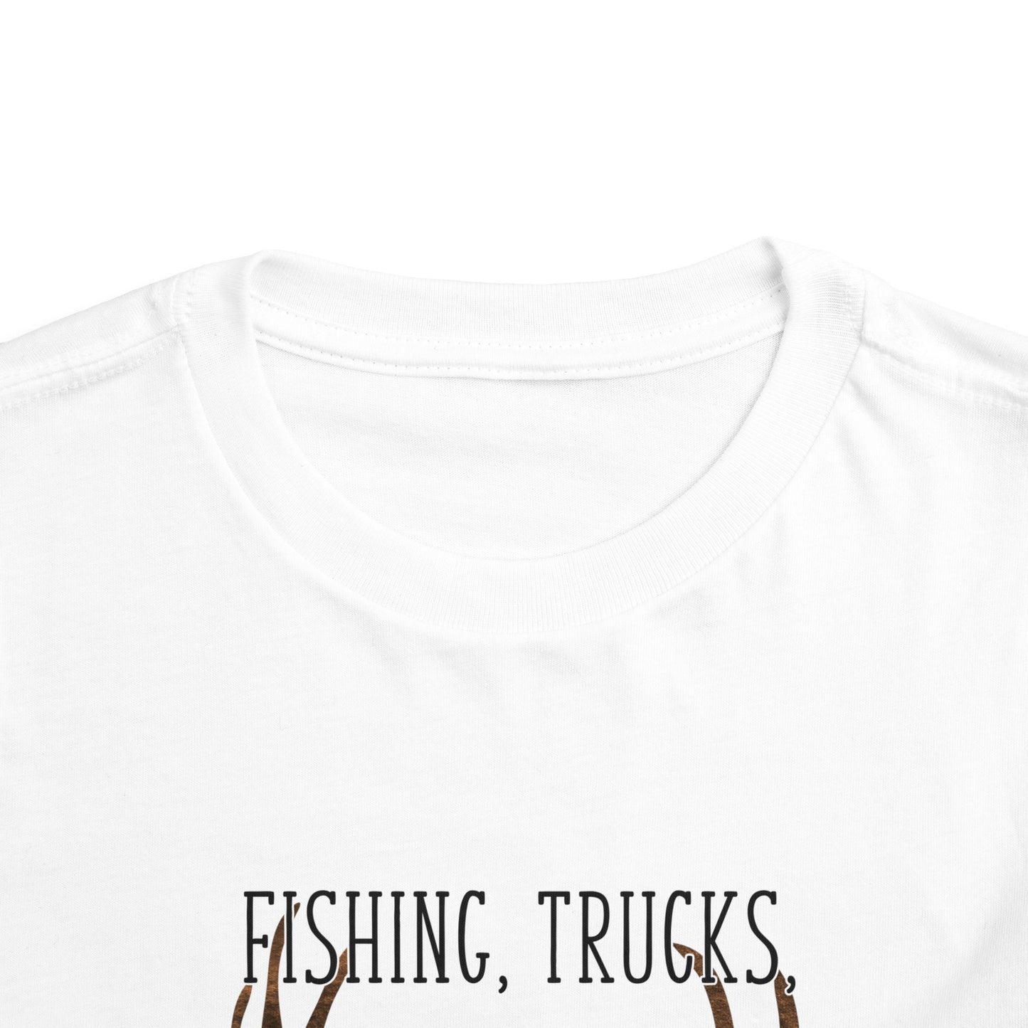 Fishing, trucks and 8 point bucks toddler boy tshirt