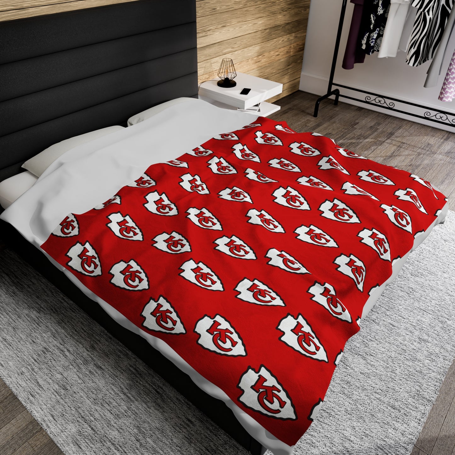 Kansas City Chiefs Velveteen Plush Blanket