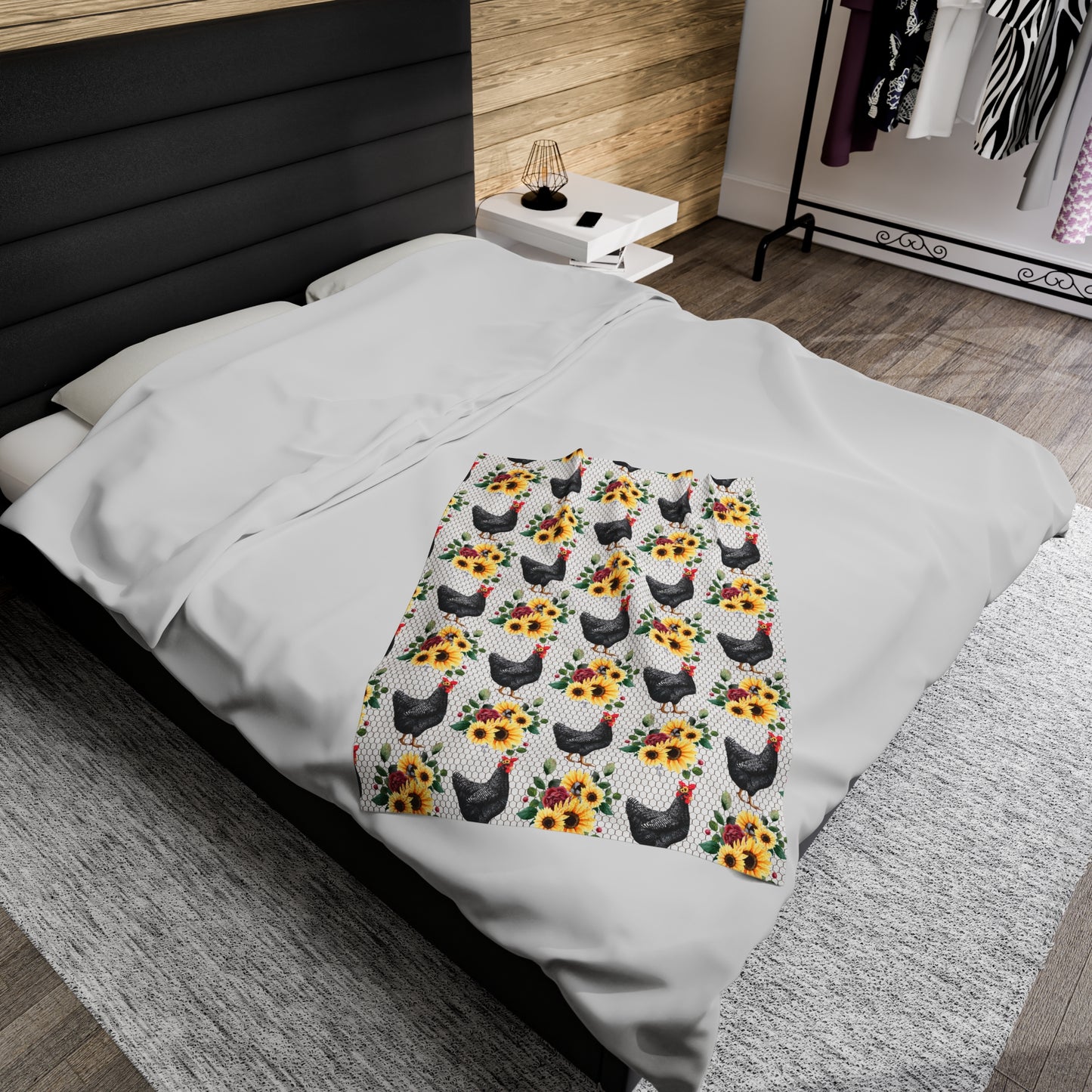 Chicken Velveteen Plush Blanket