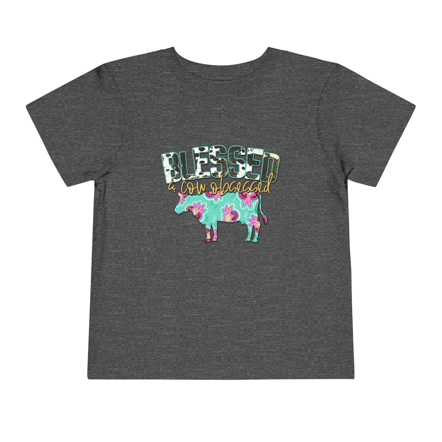 Blessed and cow obsessed toddler tshirt