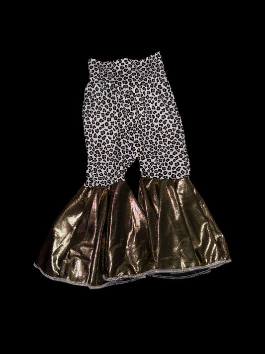 6-9 cheetah/gold bell bottoms